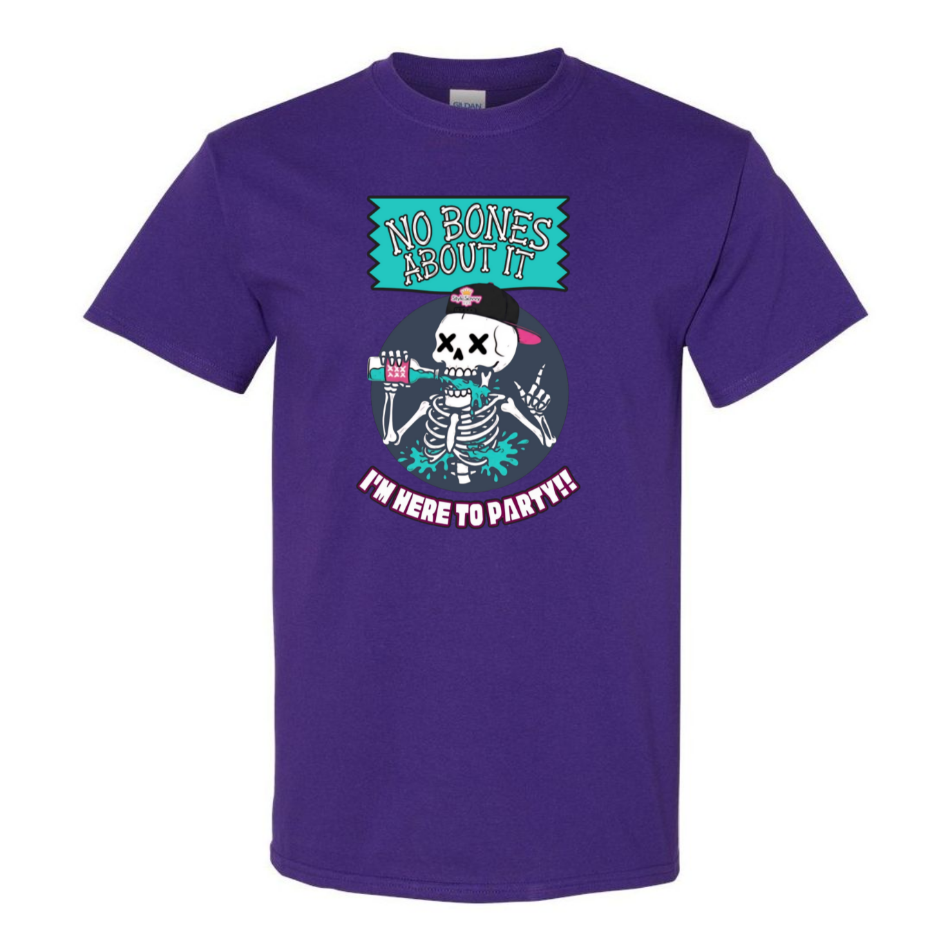 "No Bones About It, I'm Here to Party" Skeleton Tee V1 - SSXYZ