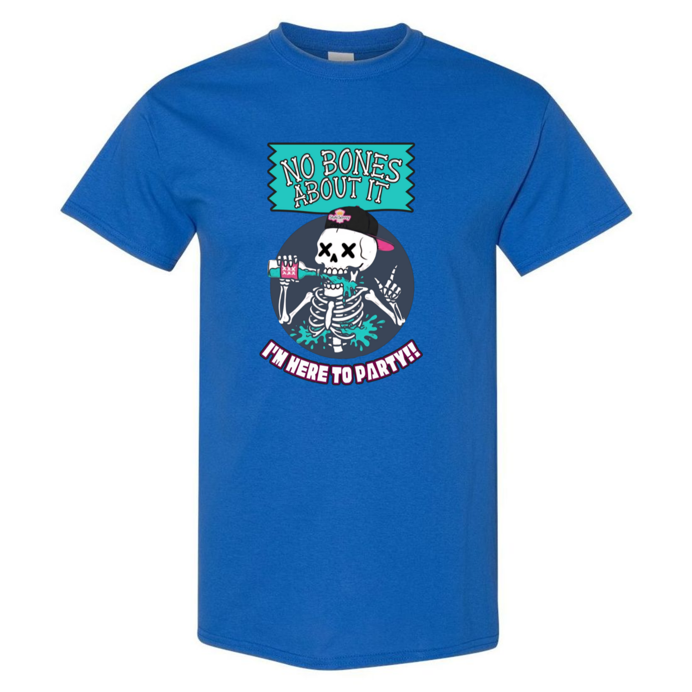 "No Bones About It, I'm Here to Party" Skeleton Tee V1 - SSXYZ