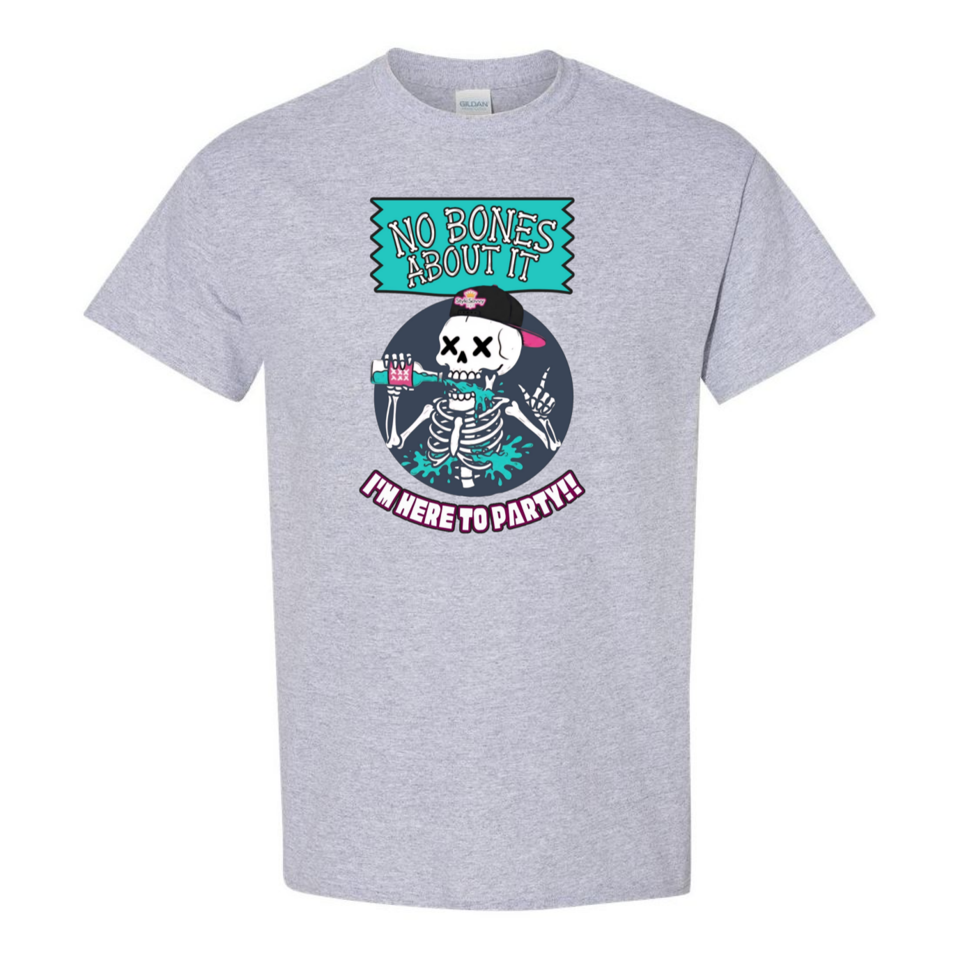 "No Bones About It, I'm Here to Party" Skeleton Tee V1 - SSXYZ