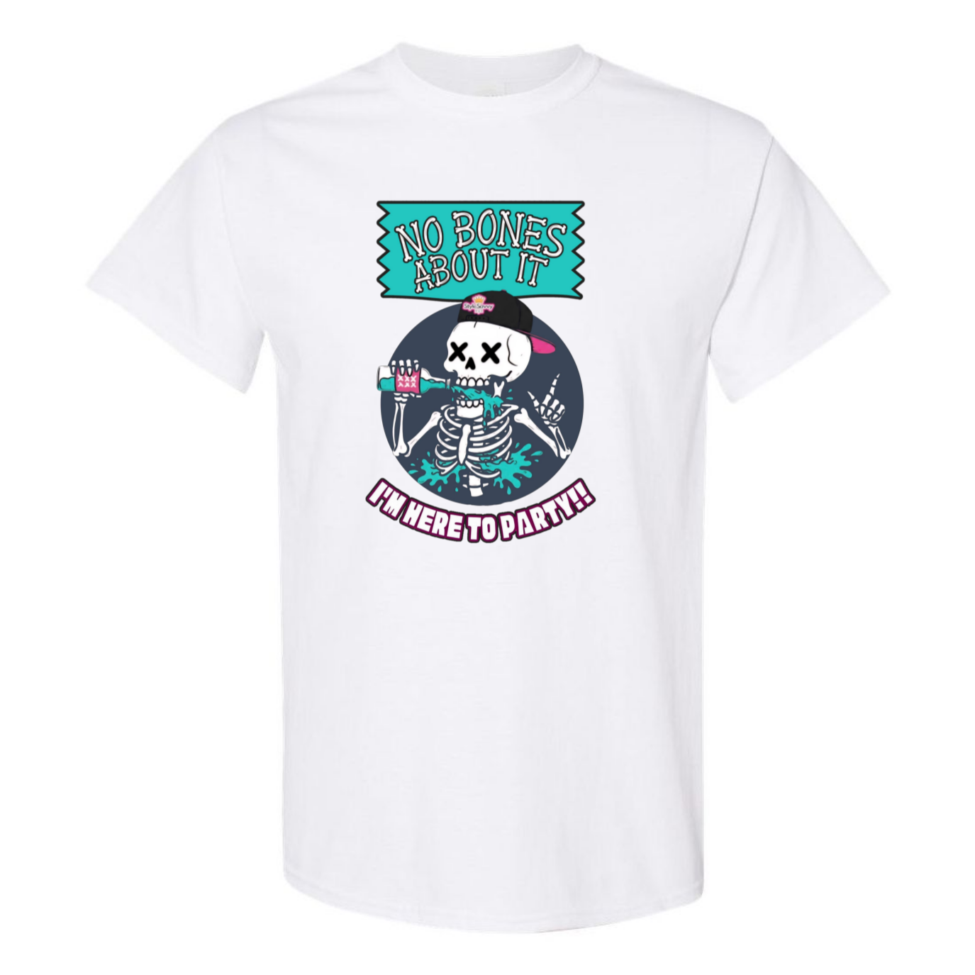 "No Bones About It, I'm Here to Party" Skeleton Tee V1 - SSXYZ