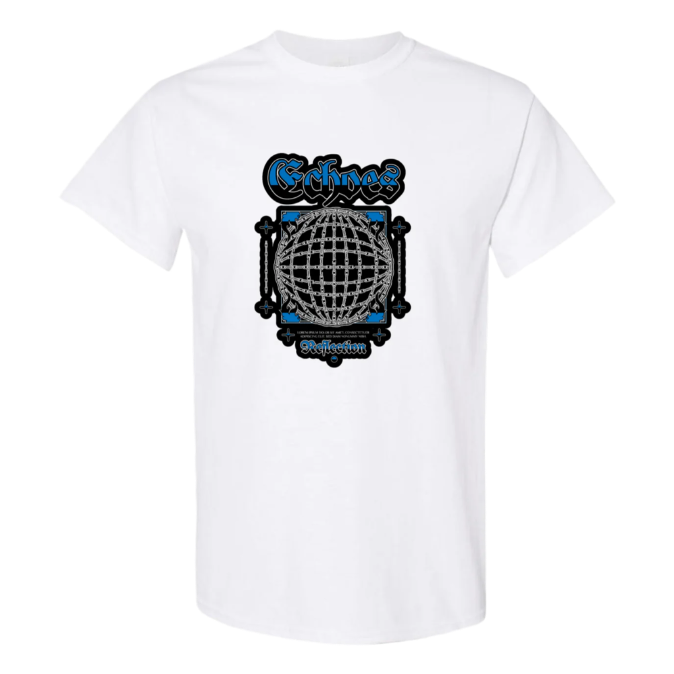 Echoes of the Globe: Chain - Linked Earth T-Shirt - Unique Graphic Tee for Style & Sustainability - StyleSavvy.xyz