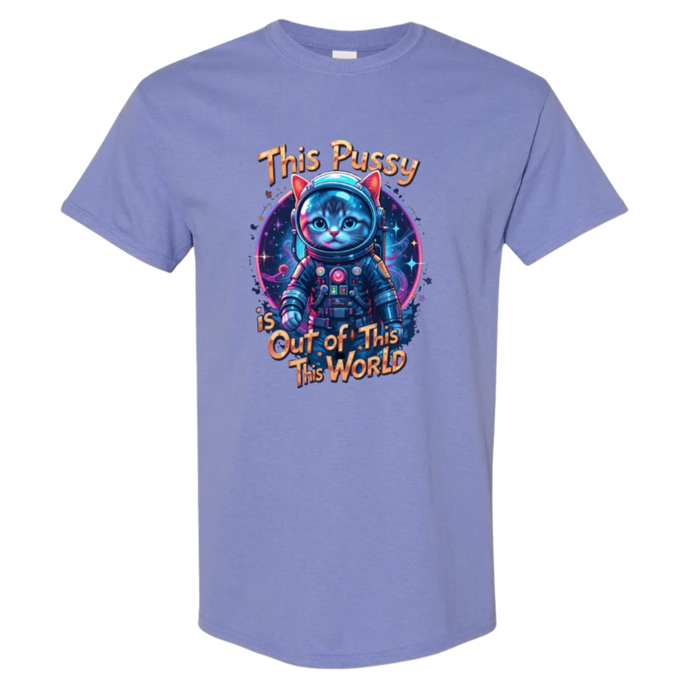 Cosmic Kitty: Out of This World Sass T-Shirt - StyleSavvy.xyz