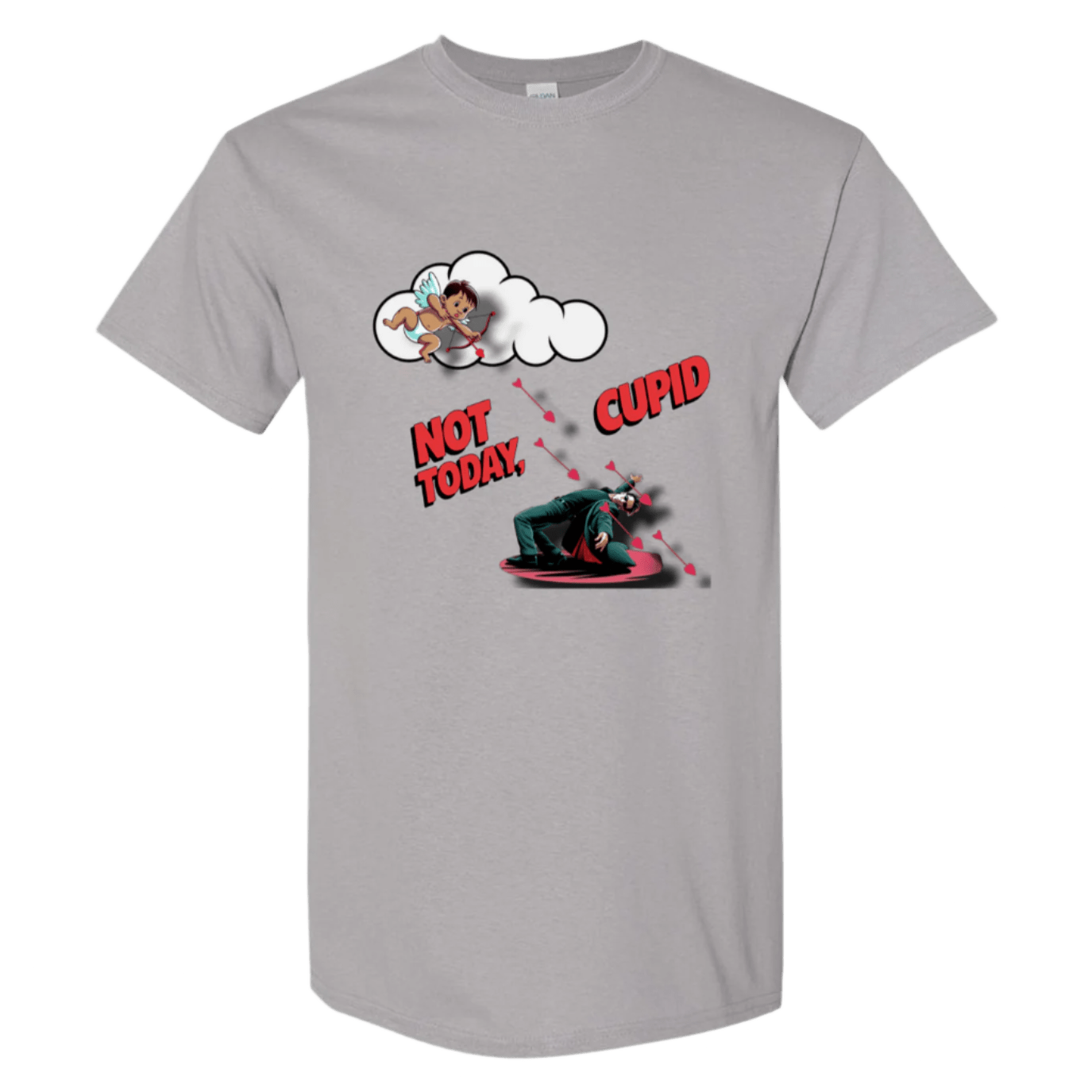 "Not Today Cupid" Matrix Limbo T-Shirt - V2 - StyleSavvy.xyz