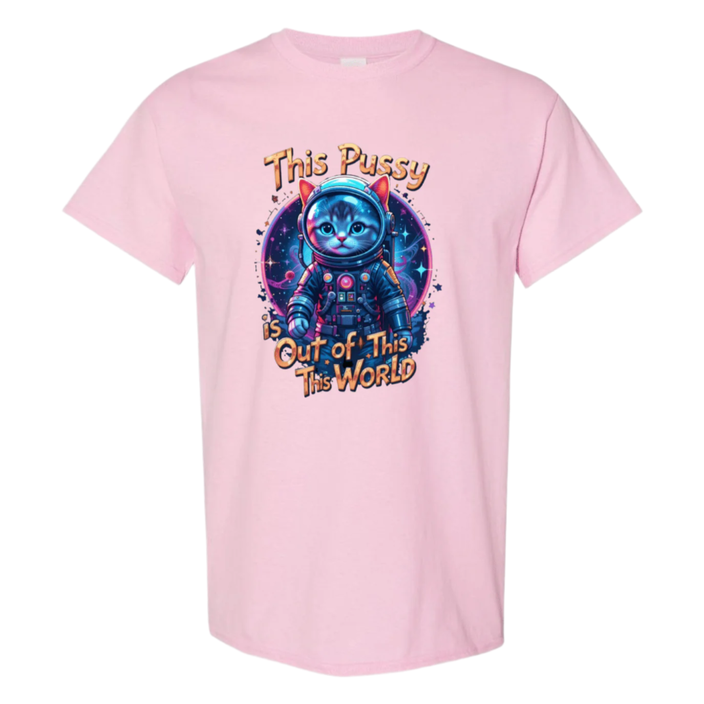 Cosmic Kitty: Out of This World Sass T-Shirt - StyleSavvy.xyz