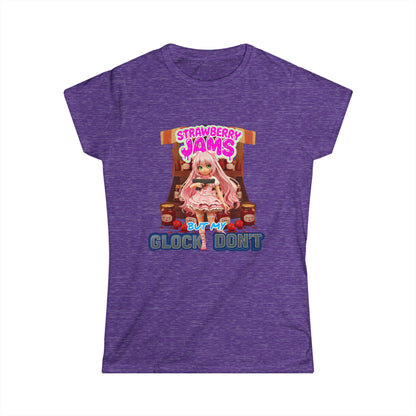 "Strawberry Jams but My Glock Don't" V1 - Women's Soft Style Tee   - SSXYZ