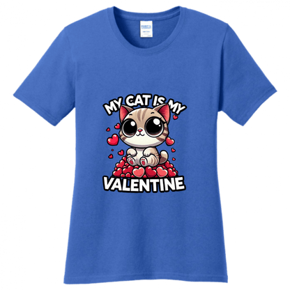 My Cat is My Valentine T-Shirt - Purrfect for Cat Lovers - StyleSavvy.xyz
