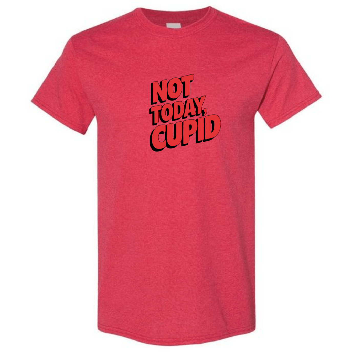 "Not Today Cupid" Matrix Limbo T-Shirt - Front & Back - StyleSavvy.xyz