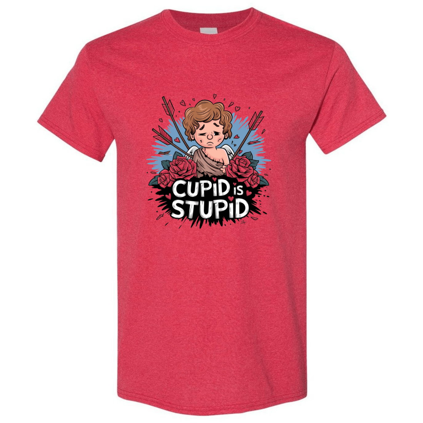 Cupid is Stupid T-Shirt V2 - Funny Anti - Valentine's Day Gift - StyleSavvy.xyz