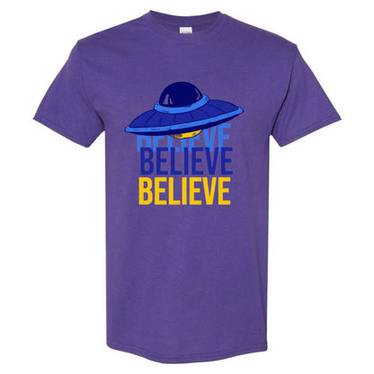 Believe UFO T-Shirt – Retro Alien Aesthetic Tee - StyleSavvy.xyz