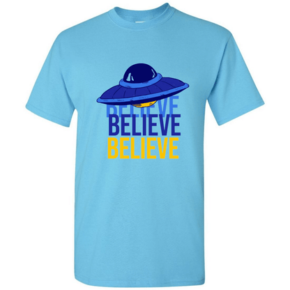 Believe UFO T-Shirt – Retro Alien Aesthetic Tee - StyleSavvy.xyz
