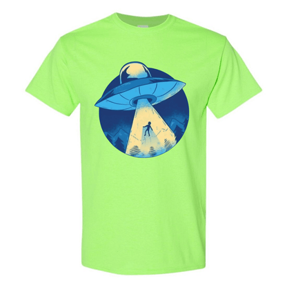 UFO Abduction T-Shirt - Retro Sci - Fi Design - StyleSavvy.xyz