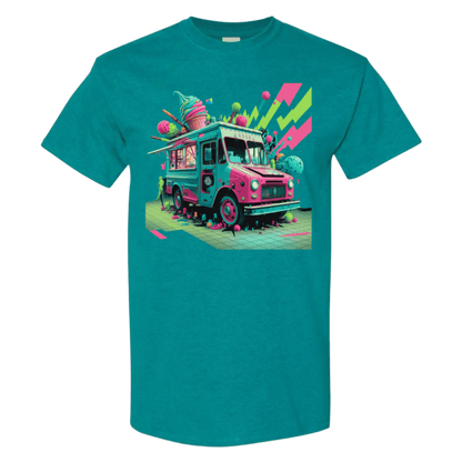 Deconstructed Ice Cream Truck Tee | Neon & Abstract | StyleSavvy.xyz - StyleSavvy.xyz