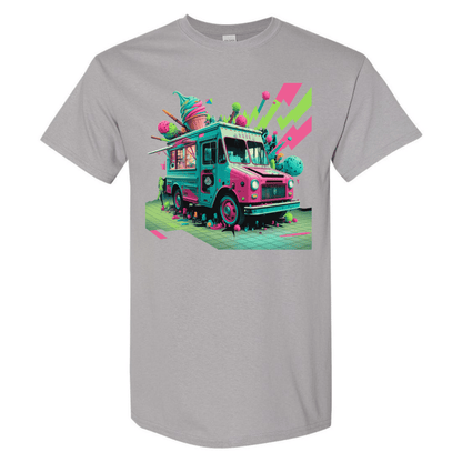Deconstructed Ice Cream Truck Tee | Neon & Abstract | StyleSavvy.xyz - StyleSavvy.xyz