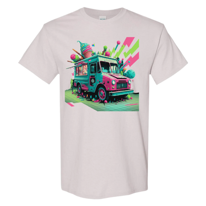Deconstructed Ice Cream Truck Tee | Neon & Abstract | StyleSavvy.xyz - StyleSavvy.xyz