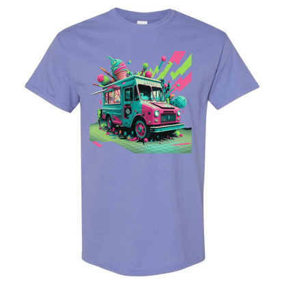 Deconstructed Ice Cream Truck Tee | Neon & Abstract | StyleSavvy.xyz - StyleSavvy.xyz
