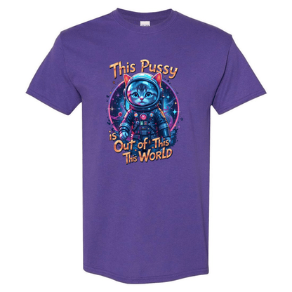 Cosmic Kitty: Out of This World Sass T-Shirt - StyleSavvy.xyz