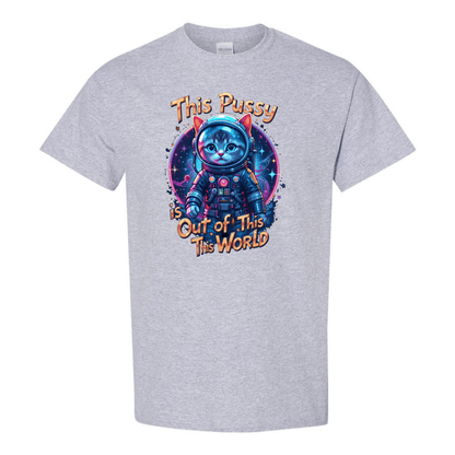 Cosmic Kitty: Out of This World Sass T-Shirt - StyleSavvy.xyz