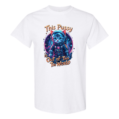 Cosmic Kitty: Out of This World Sass T-Shirt - StyleSavvy.xyz