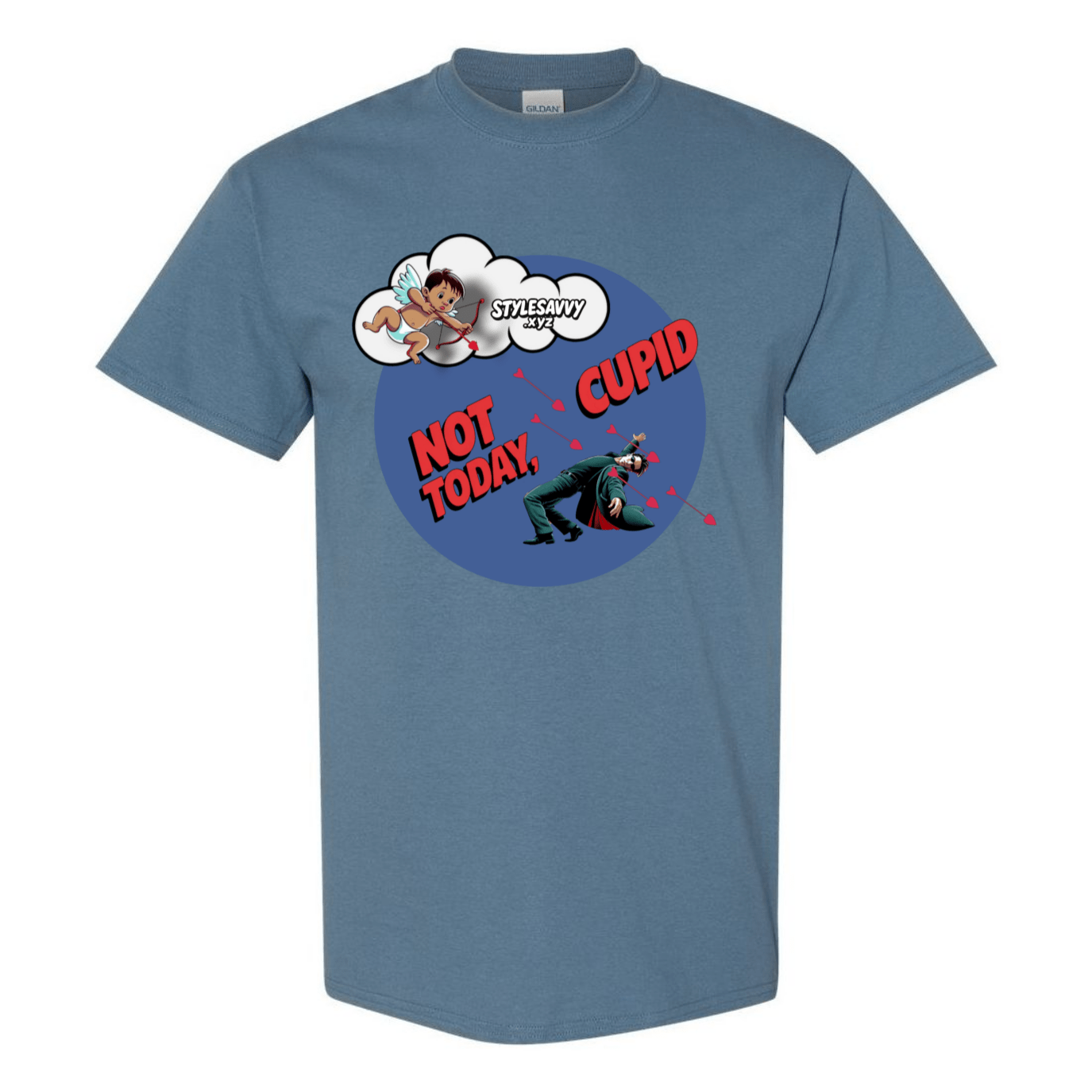 Not Today, Cupid – Stay Vigilant, Stay Single T-Shirt SSXYZ - StyleSavvy.xyz