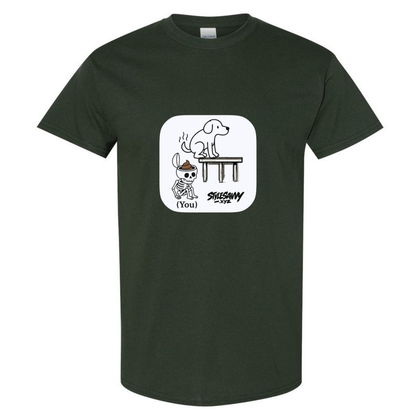 "Doggy Brain Dump" tee - SSXYZ - StyleSavvy.xyz