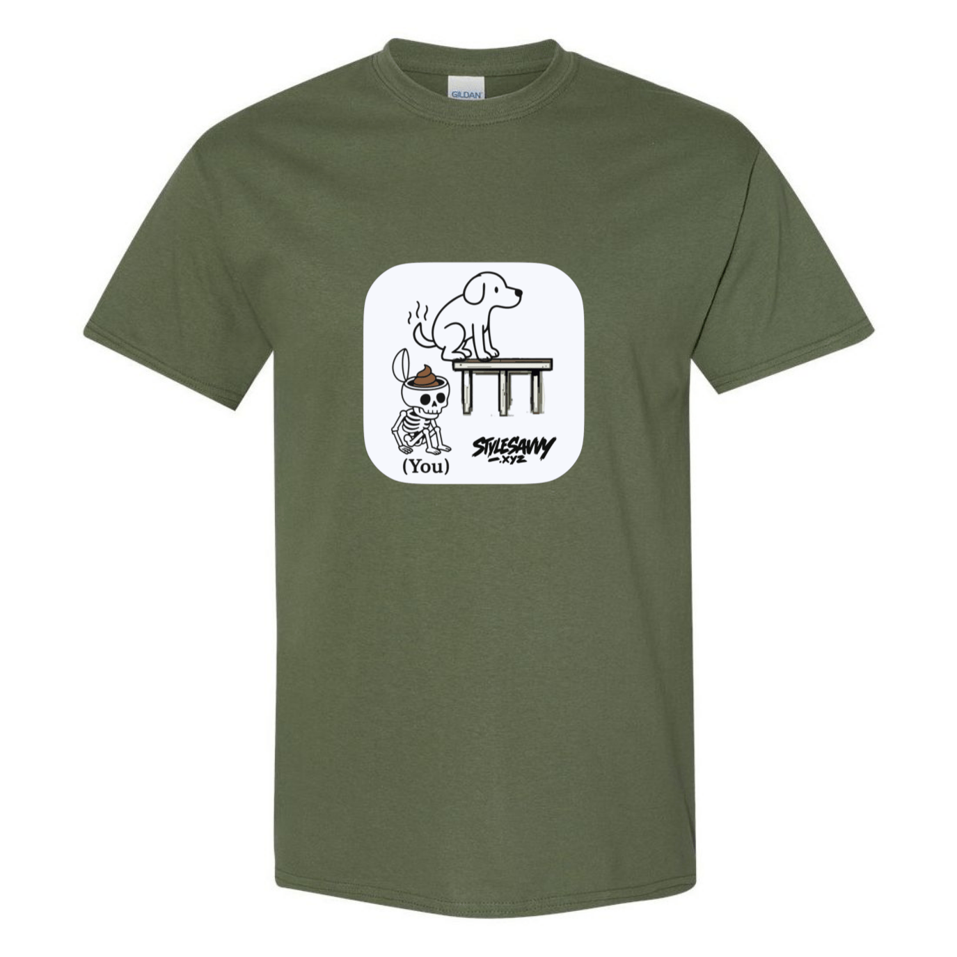 "Doggy Brain Dump" tee - SSXYZ - StyleSavvy.xyz