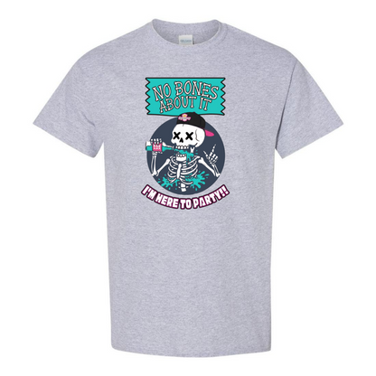 "No Bones About It, I'm Here to Party" Skeleton Tee V1 - SSXYZ