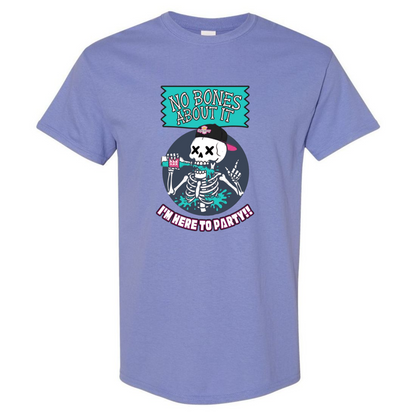 "No Bones About It, I'm Here to Party" Skeleton Tee V1 - SSXYZ
