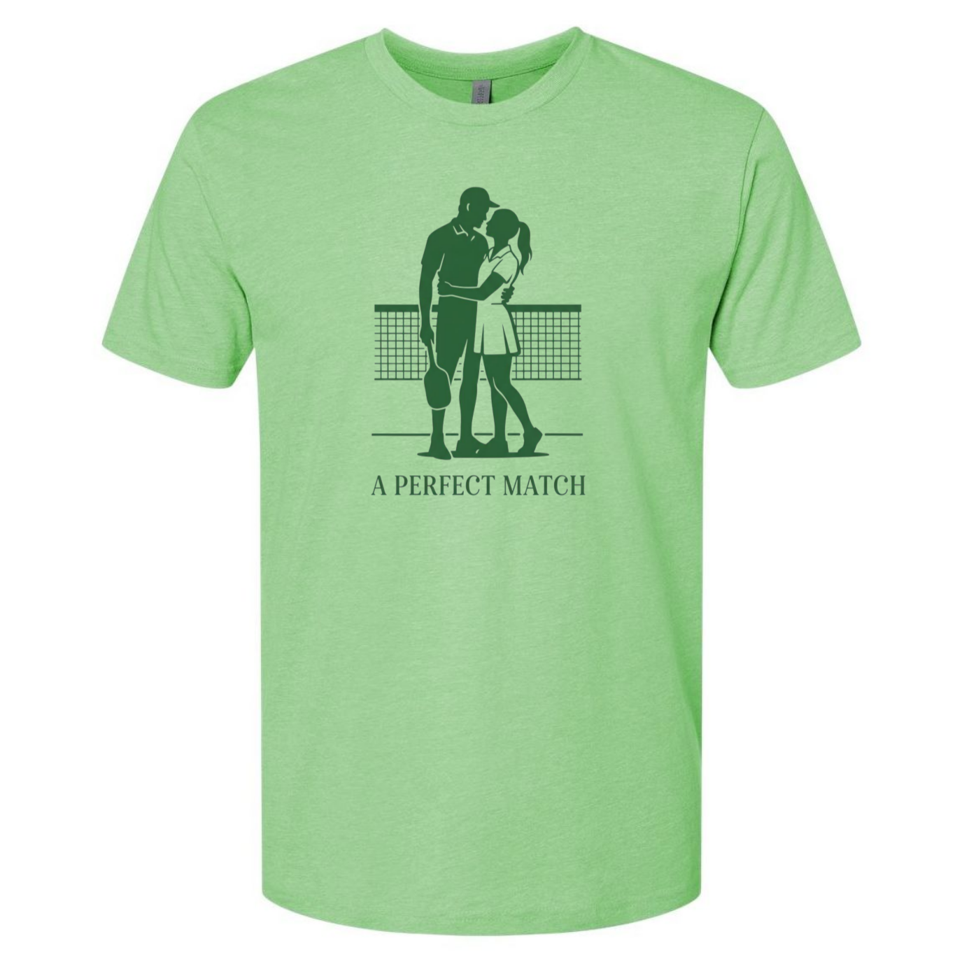Pickleball Couple Tee – A Perfect Match – Fun Romantic Sports Shirt