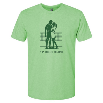 Pickleball Couple Tee – A Perfect Match – Fun Romantic Sports Shirt
