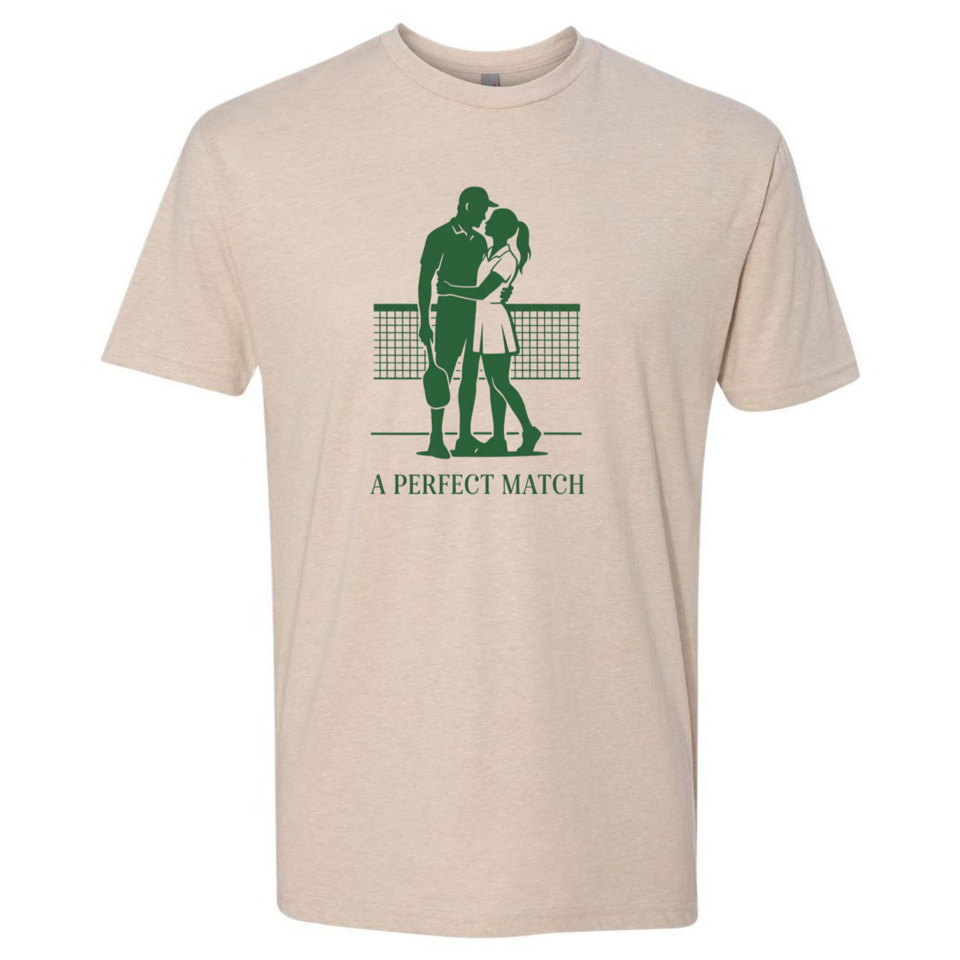 Pickleball Couple Tee – A Perfect Match – Fun Romantic Sports Shirt