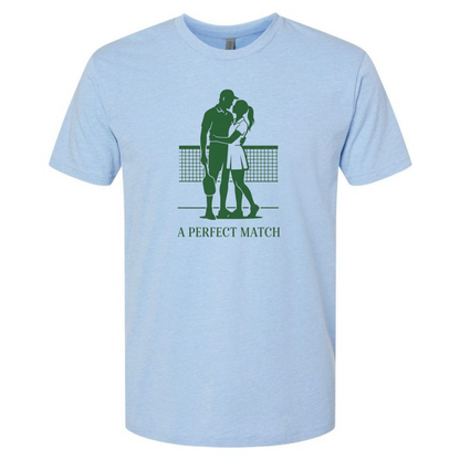 Pickleball Couple Tee – A Perfect Match – Fun Romantic Sports Shirt