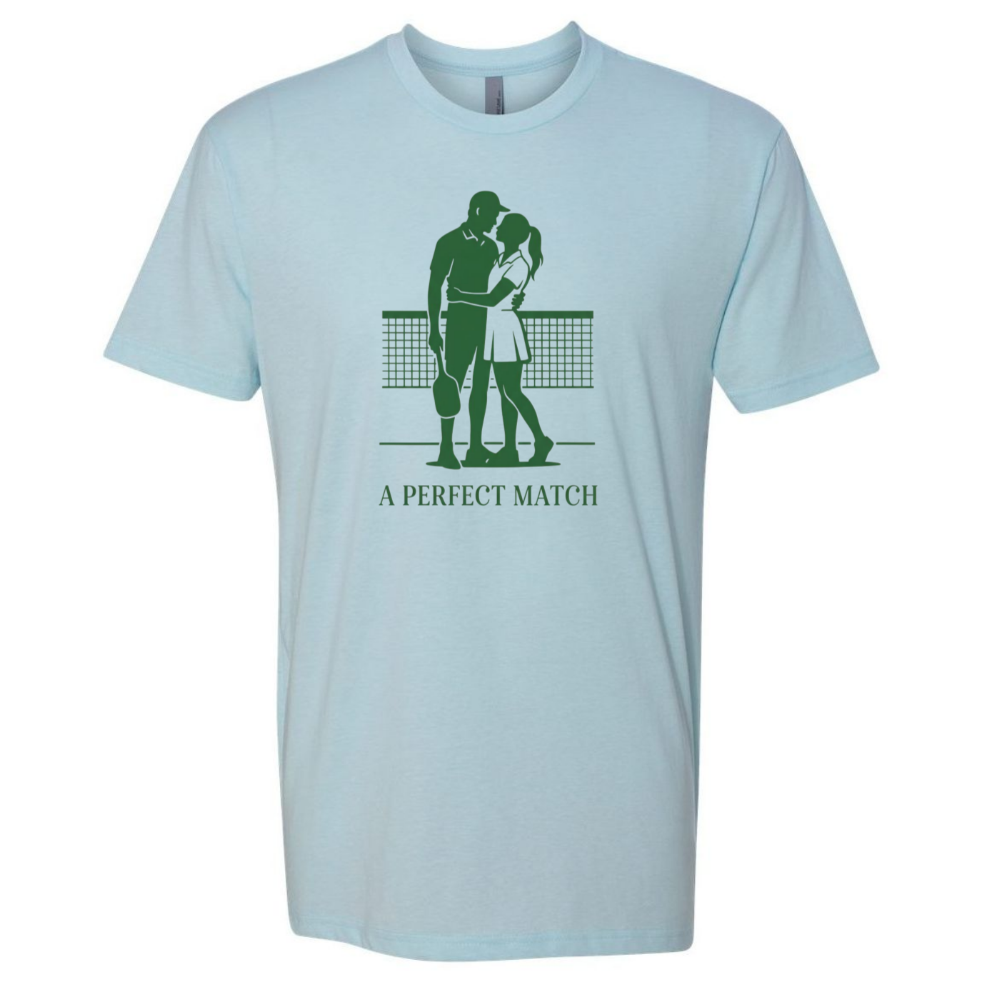 Pickleball Couple Tee – A Perfect Match – Fun Romantic Sports Shirt