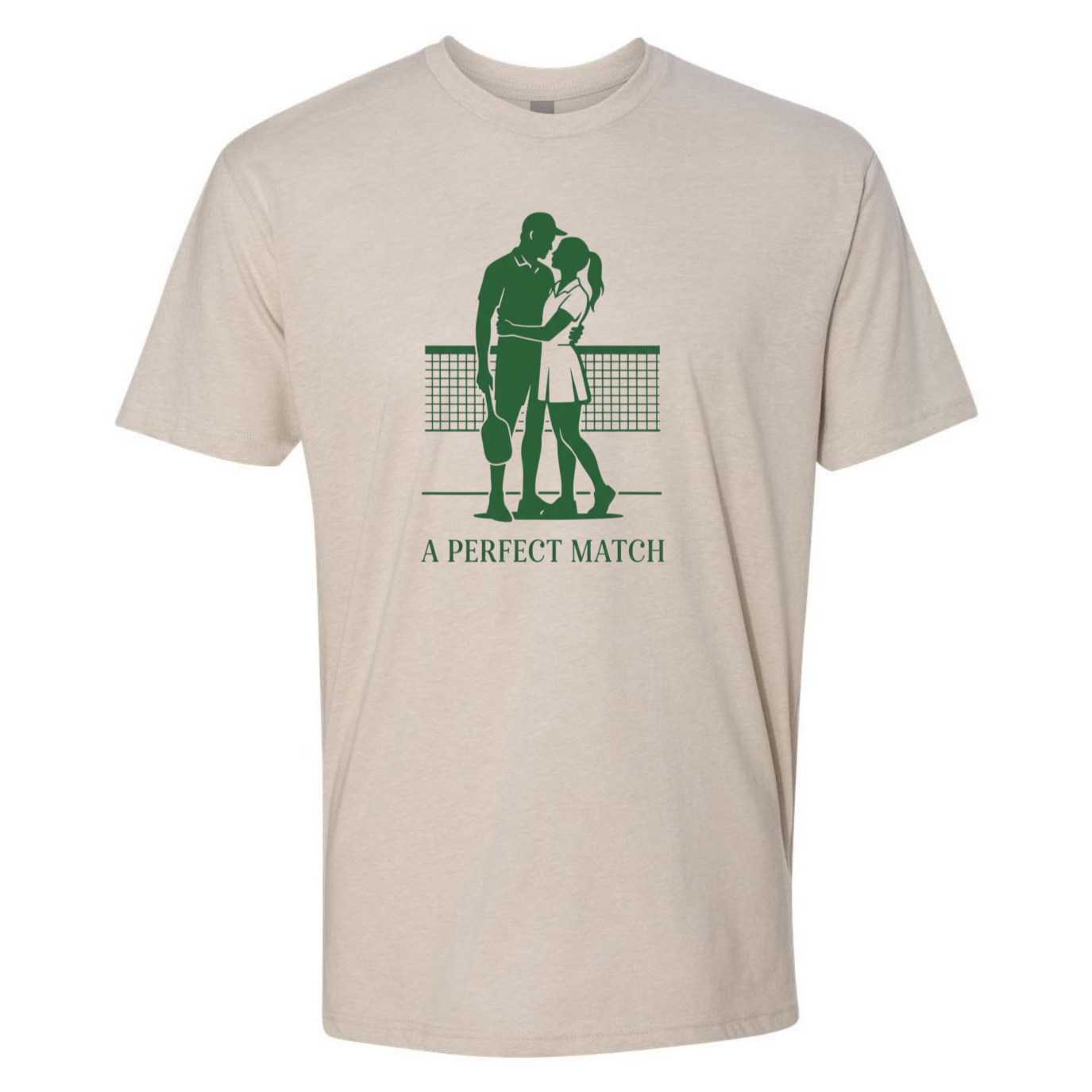 Pickleball Couple Tee – A Perfect Match – Fun Romantic Sports Shirt