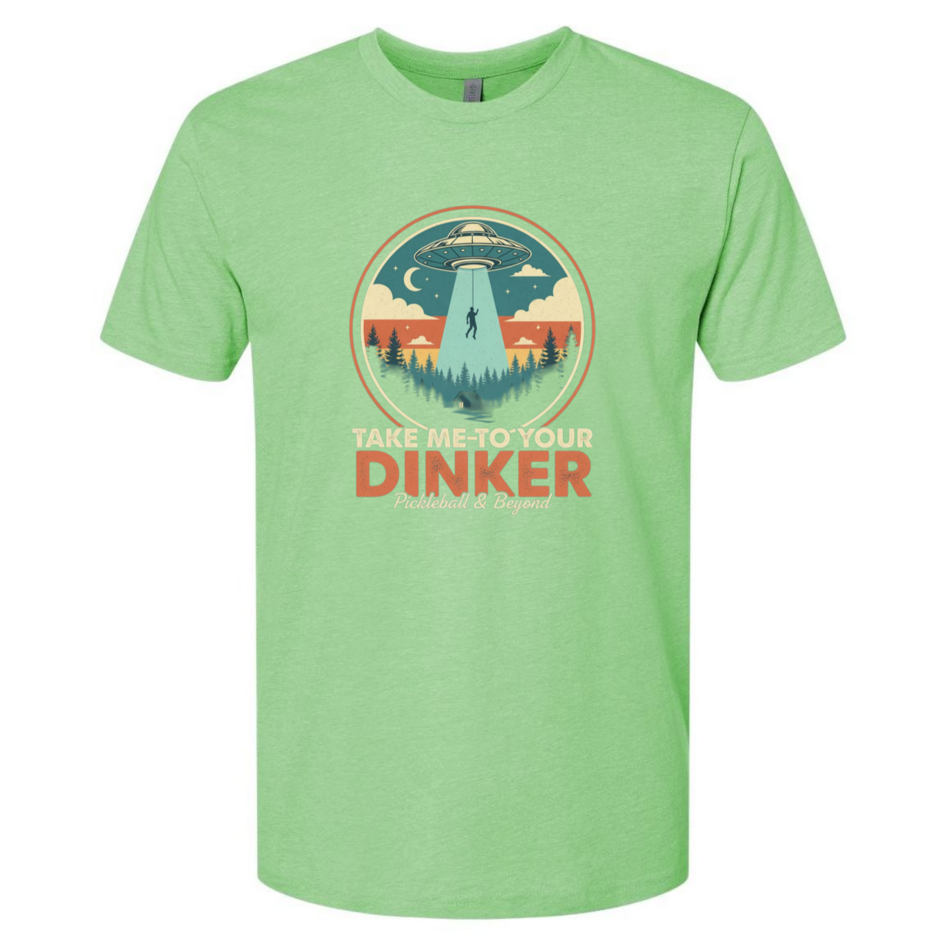 Funny Pickleball Tee – Take Me to Your Dinker – UFO Abduction Shirt