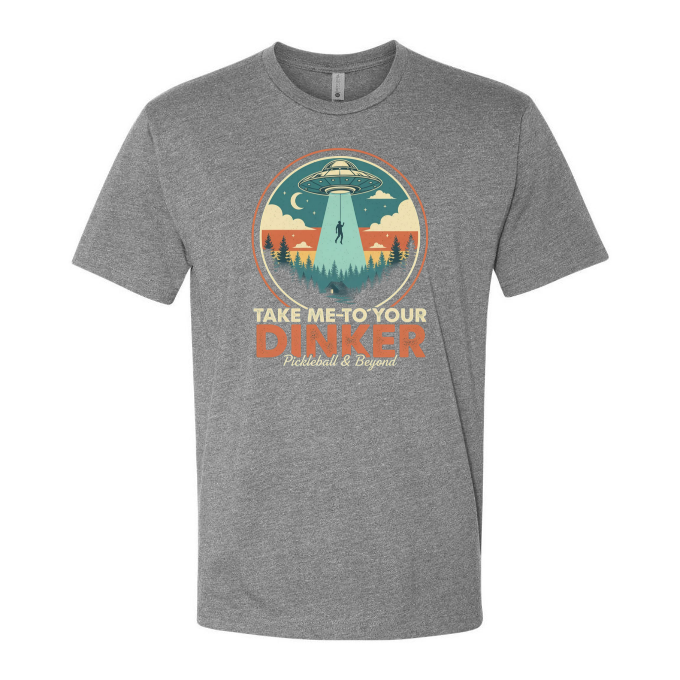 Funny Pickleball Tee – Take Me to Your Dinker – UFO Abduction Shirt
