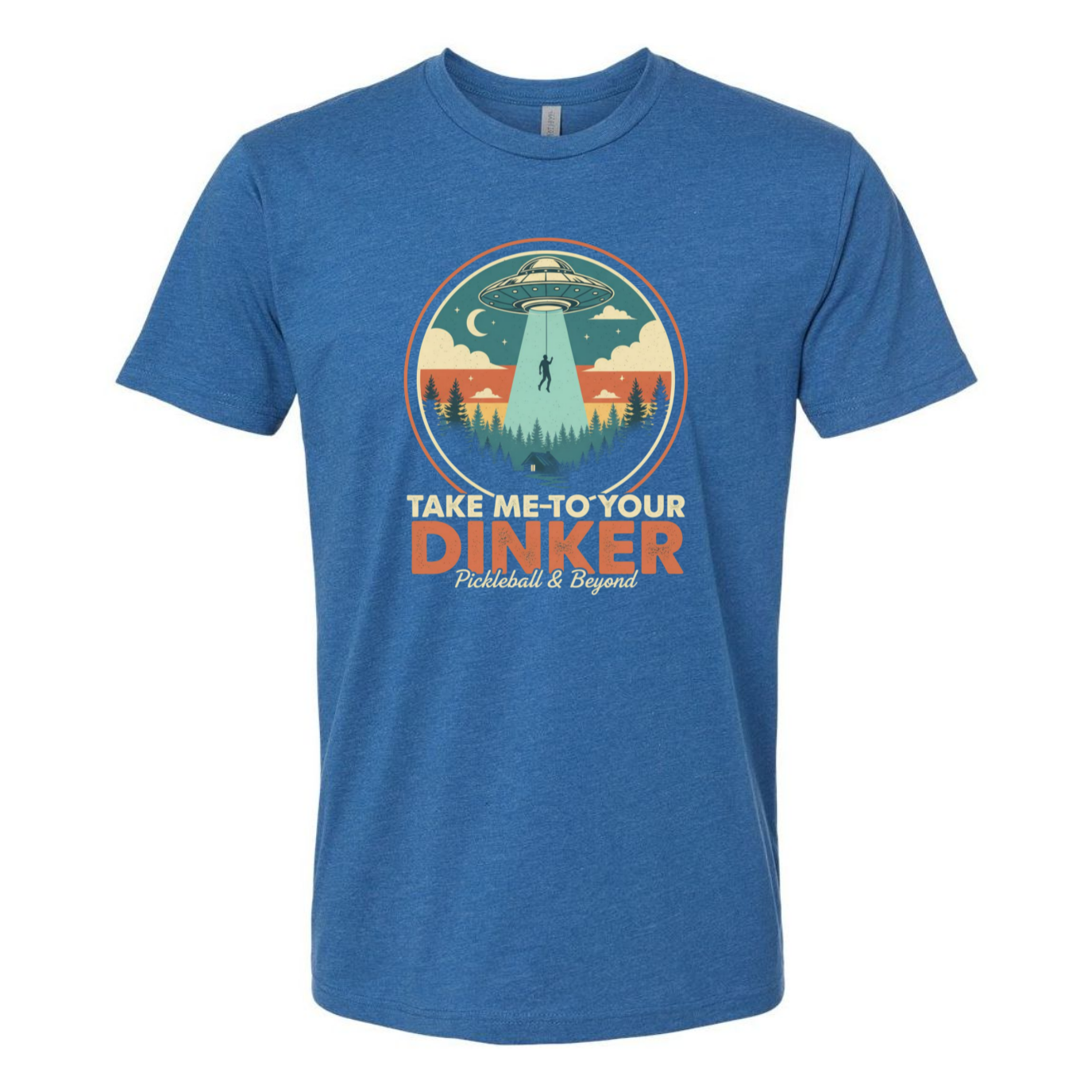 Funny Pickleball Tee – Take Me to Your Dinker – UFO Abduction Shirt