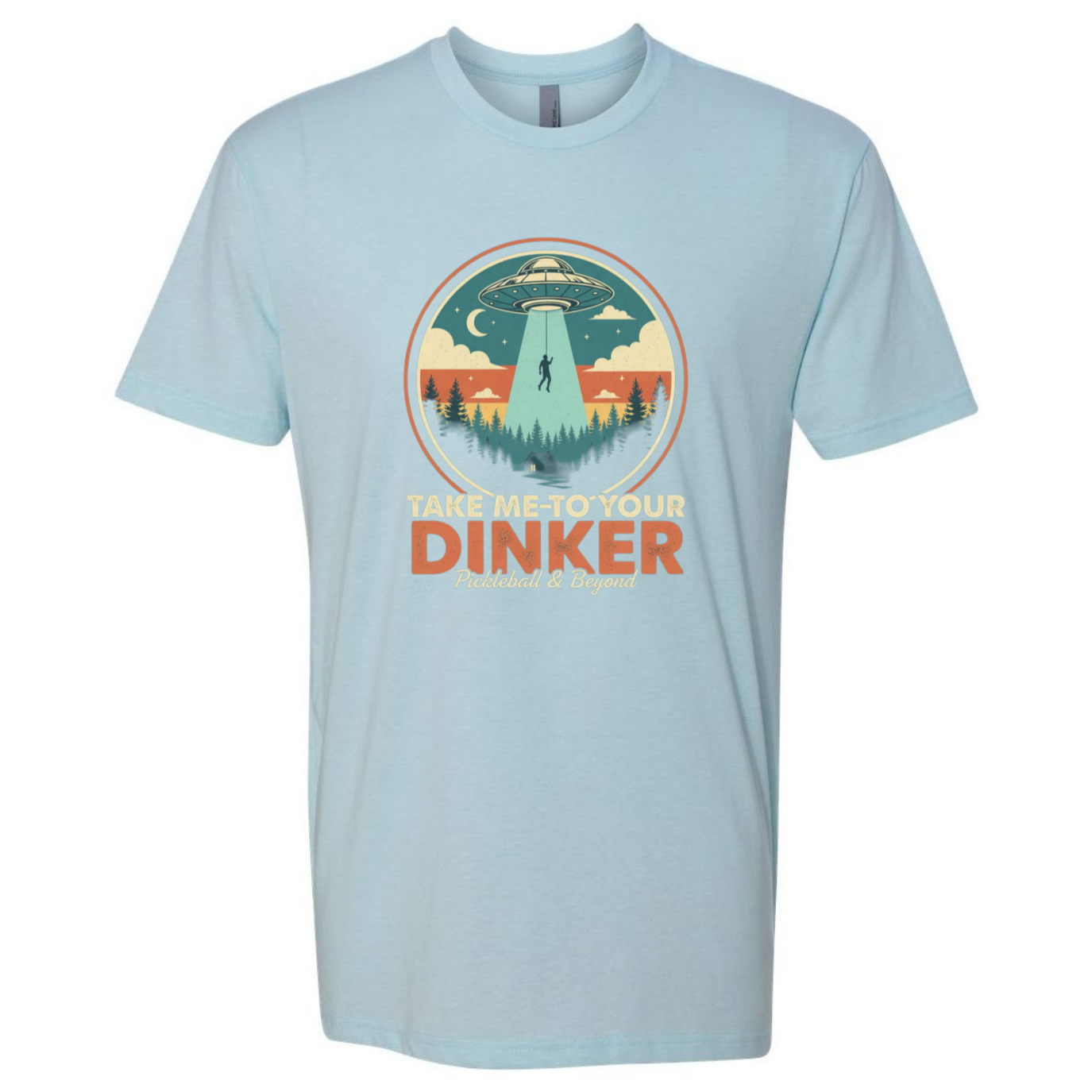 Funny Pickleball Tee – Take Me to Your Dinker – UFO Abduction Shirt