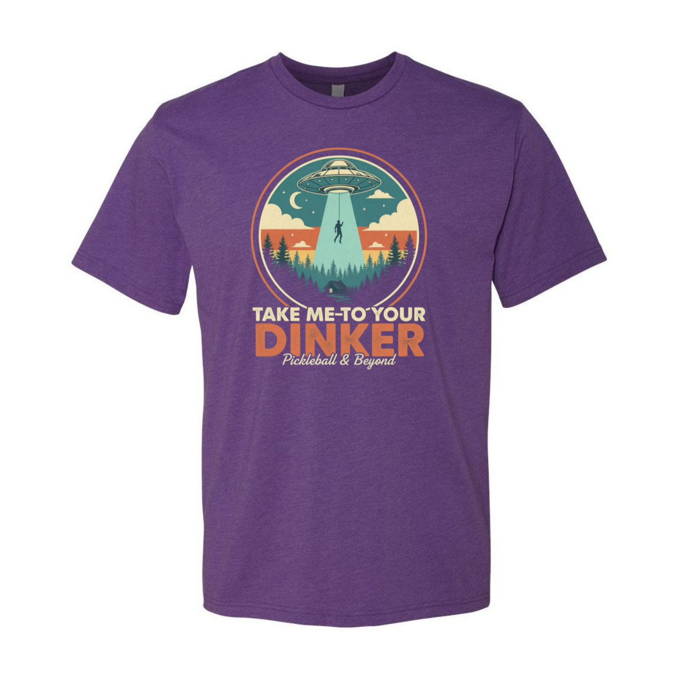 Funny Pickleball Tee – Take Me to Your Dinker – UFO Abduction Shirt