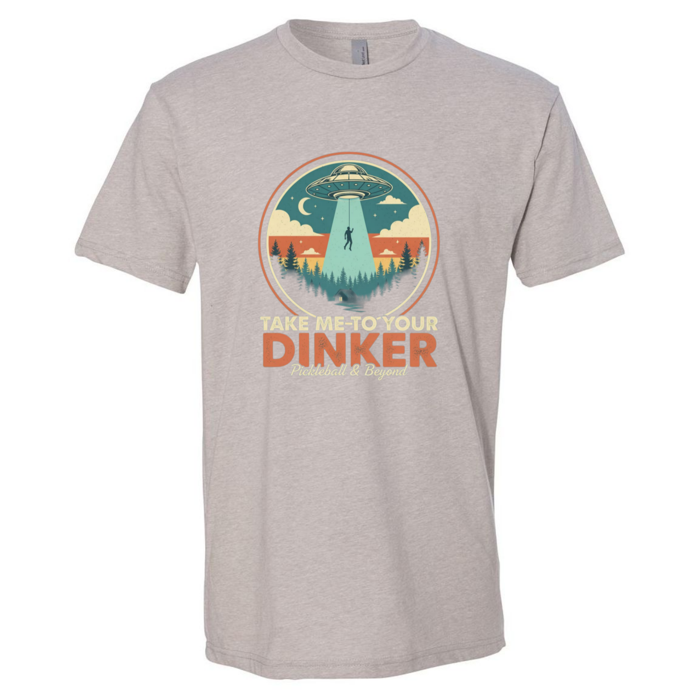 Funny Pickleball Tee – Take Me to Your Dinker – UFO Abduction Shirt