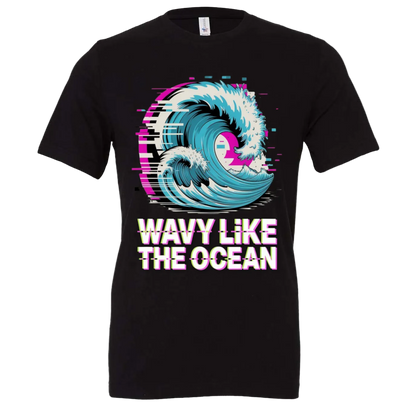 Wavy Like the Ocean – Glitch Wave Graphic Tee