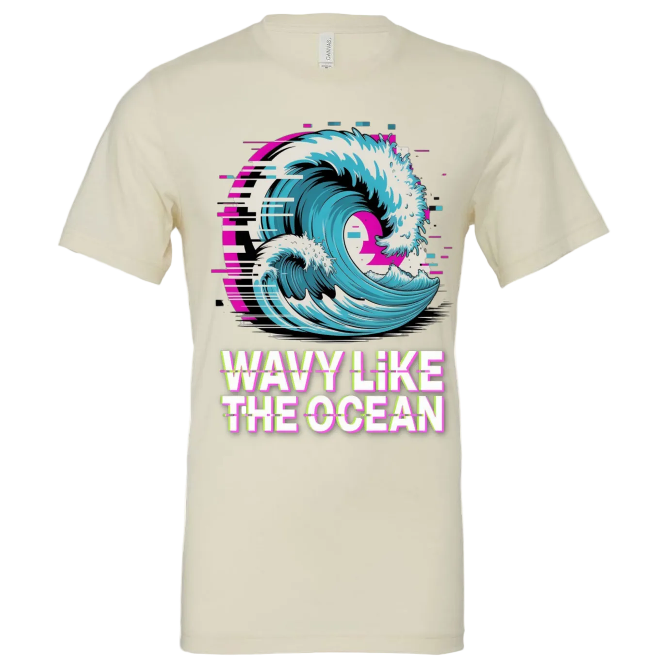 Wavy Like the Ocean – Glitch Wave Graphic Tee