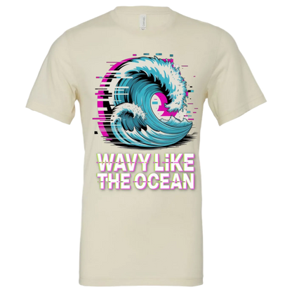 Wavy Like the Ocean – Glitch Wave Graphic Tee