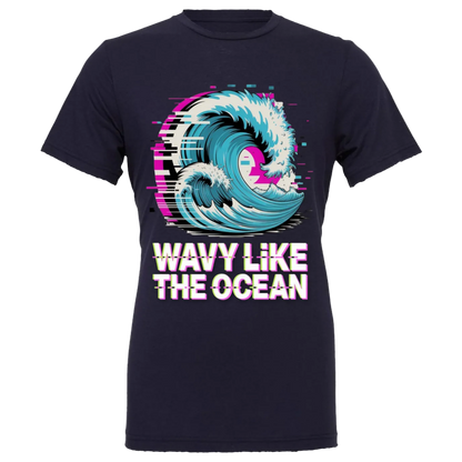 Wavy Like the Ocean – Glitch Wave Graphic Tee