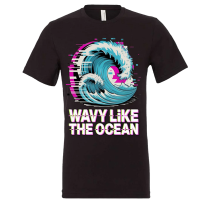 Wavy Like the Ocean – Glitch Wave Graphic Tee