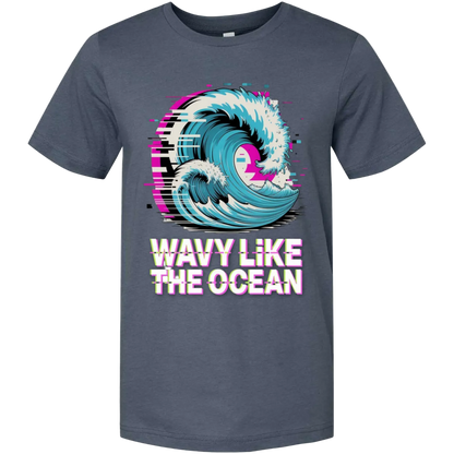 Wavy Like the Ocean – Glitch Wave Graphic Tee
