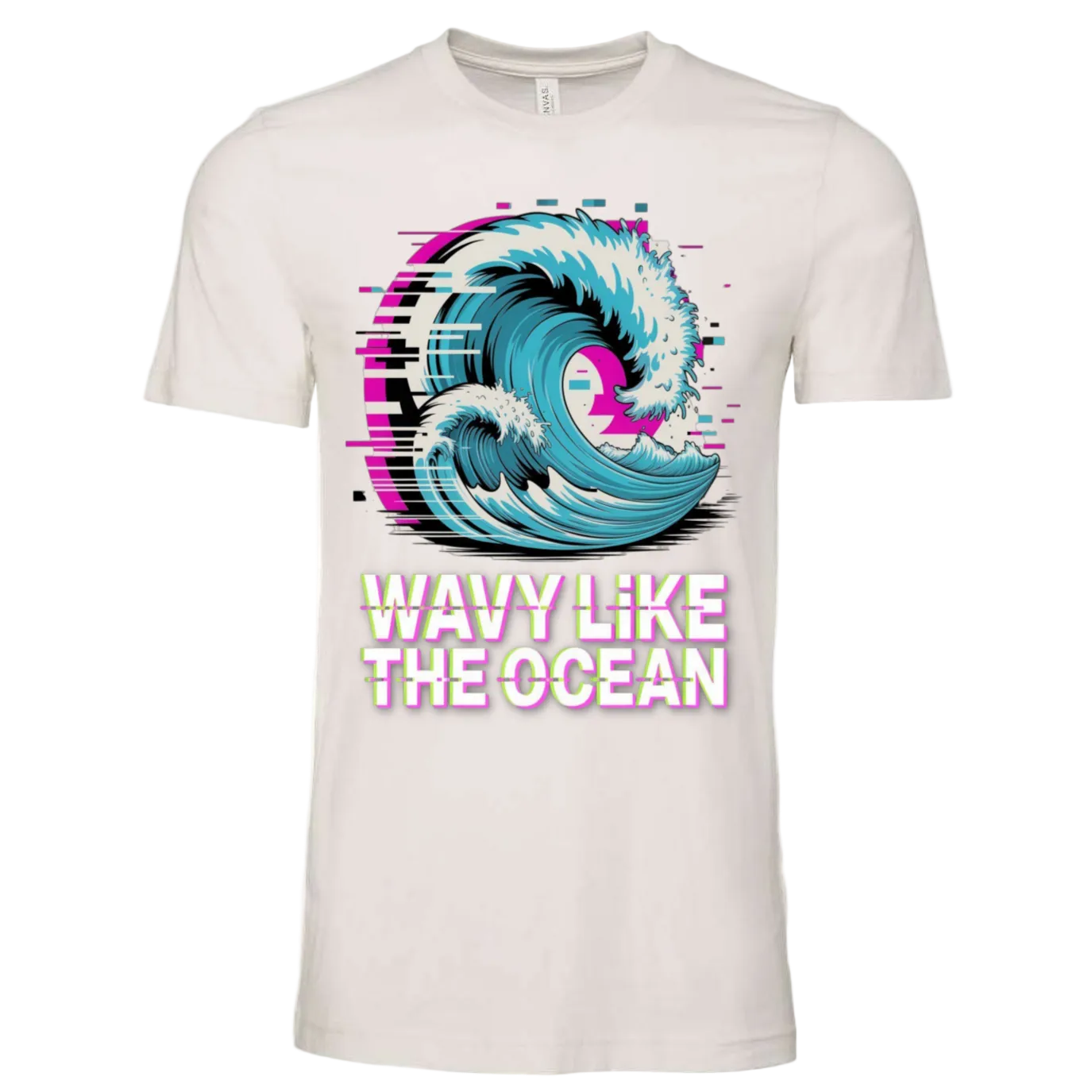 Wavy Like the Ocean – Glitch Wave Graphic Tee