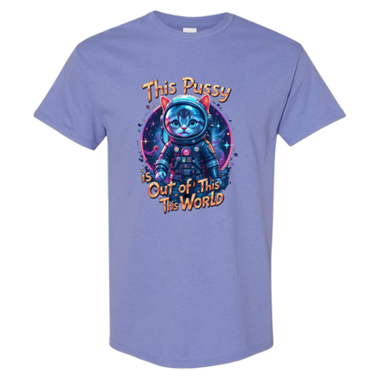 Cosmic Kitty: Out of This World Sass T-Shirt - StyleSavvy.xyz