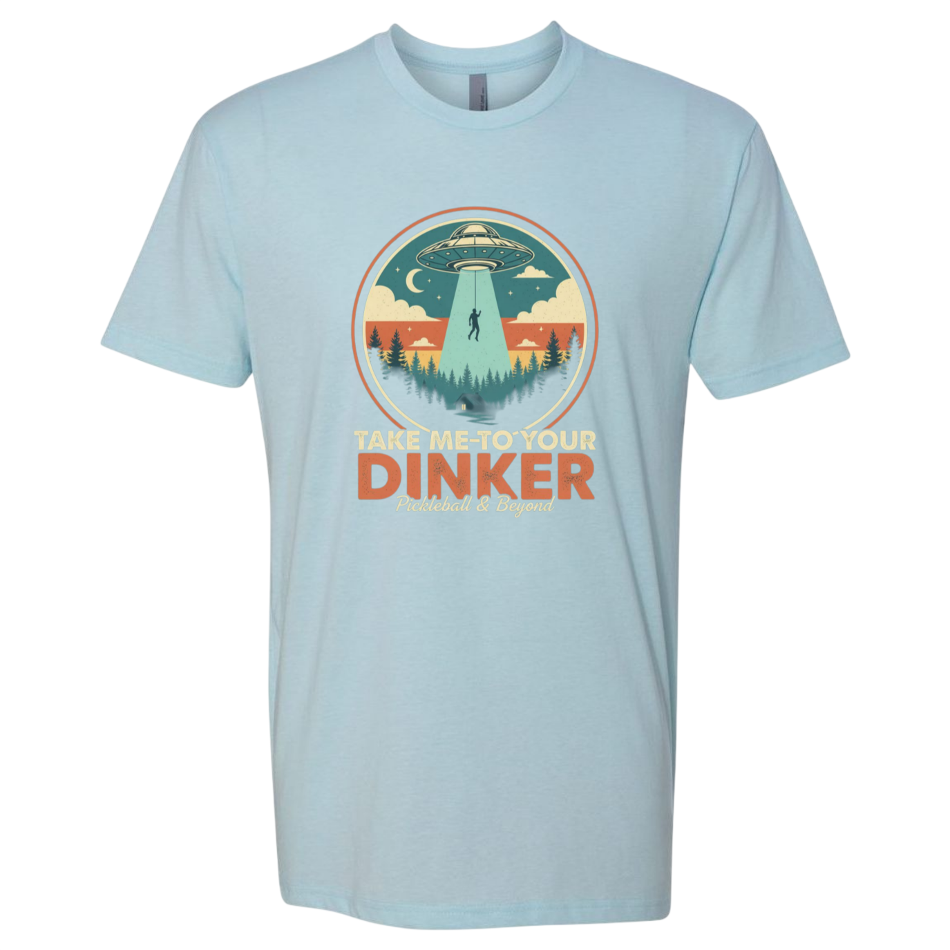 Funny Pickleball Tee – Take Me to Your Dinker – UFO Abduction Shirt