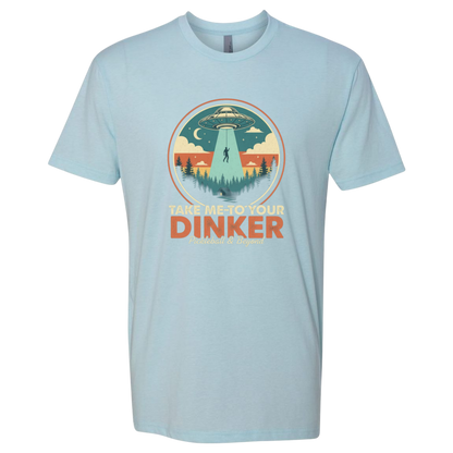 Funny Pickleball Tee – Take Me to Your Dinker – UFO Abduction Shirt