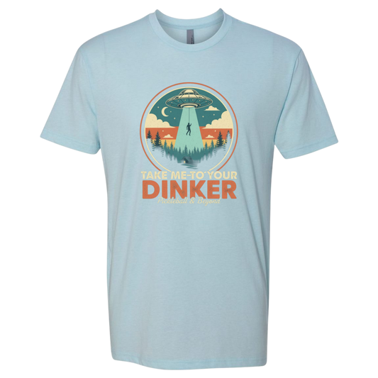 Funny Pickleball Tee – Take Me to Your Dinker – UFO Abduction Shirt